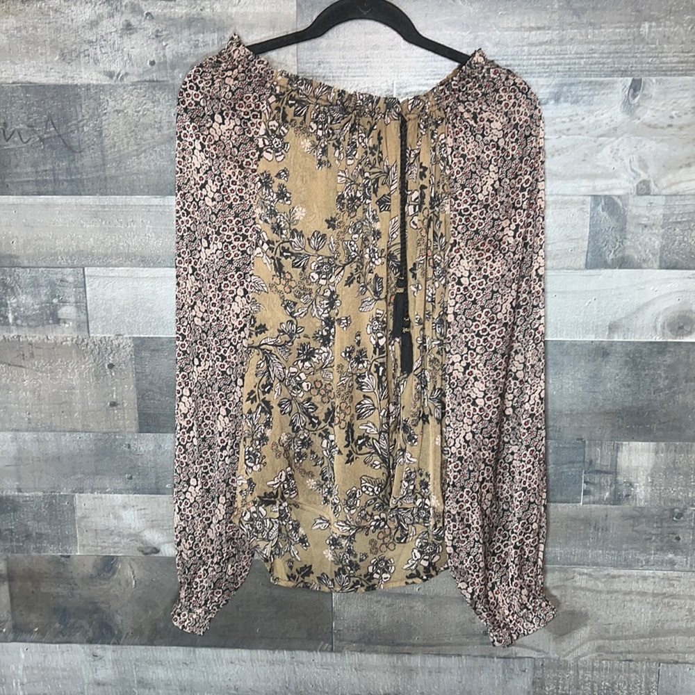 Free People Shear Long Sleeve Blouse